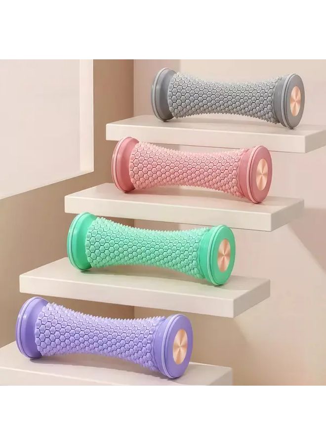 Gray Sole Massage Roller 2pc Professional Foot Massager with TPE Acupressure Nodes Portable Reflexology Device - Image 4